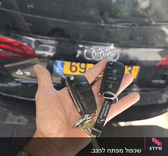 מפתחות רכב על רקע רכב אאודי שחור